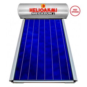 HELIOAKMI Megasun 2 Ηλιακός Θερμοσίφωνας 160/2,62m² Διπλής Ενέργειας Επιλεκτικός Τιτανίου