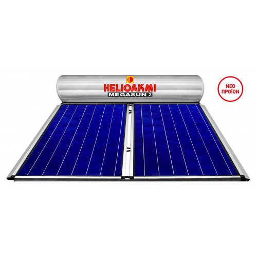HELIOAKMI Megasun 2 Ηλιακός Θερμοσίφωνας 300/4,2m² Διπλής Ενέργειας Επιλεκτικός Τιτανίου